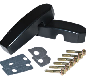 SCREEN BRACKET, PAIR (BLACK ALUMINIUM)